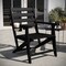 Flash Furniture Tolleson Adirondack Dining Chair w/Fold Out Cup Holder, Weather Resistant Recycled HDPE in Black LE-HMP-2037-10-BLK-GG - alternate 6
